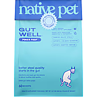 Native Pet GutWell Power Poop Probiotics & Digestive Health Supplement for Dogs