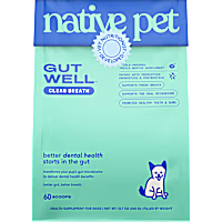 Native Pet GutWell Clean Breath Dental Health & Plaque Control Supplement for Dogs