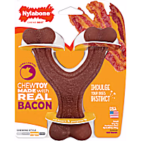 Nylabone Strong Wishbone Made with Real Bacon Dog Chew Toy