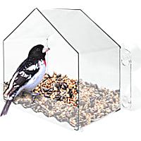 Nature's Way Clear View Plastic Window Bird Feeder 2 Cup Capacity 6.5"