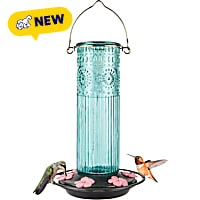Nature's Way Antique Glass Gravity Hummingbird Feeder