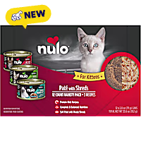 Nulo Pate with Shreds Kitten with Beef, Mackerel & Duck for Cats Variety Pack