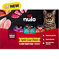 Nulo Split Cup Pate with Chicken, Salmon & Tuna for Cats Variety Pack