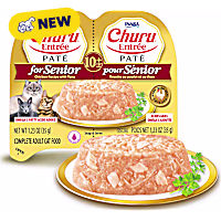 Inaba Churu Chicken Recipe with Tuna Entree Pate Senior Twin Cup Cat Food