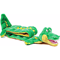 Outward Hound Mega Squeaks Long Body Gator Plush Dog Toy