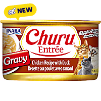 Inaba Churu Chicken Recipe with Duck Entree in Gravy Can Cat Food