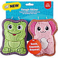 Outward Hound Frog & Axolotl Tough Skinz Durable Squeaky Dog Toys