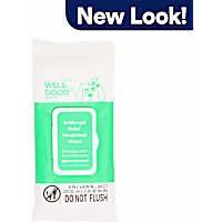 Well & Good Antifungal Relief Medicated Wipes for Dogs