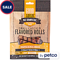 Good Lovin' No Rawhide Small Chicken Flavored Rolls for Dogs