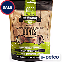 Good Lovin' No Rawhide Medium Peanut Butter Flavored Dog Bones