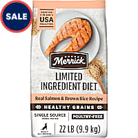 Merrick Limited Ingredient Diet Premium and Natural Kibble with Healthy Grains, Salmon and Brown Rice Dog Food