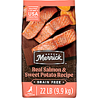 Merrick Premium Grain Free Wholesome Natural Kibble with Real Salmon and Sweet Potato Dry Adult Dog Food