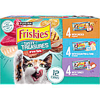 Purina Friskies Tasty Treasures Prime Filets Wet Cat Food Variety Pack