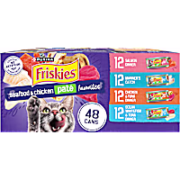 Purina Friskies Seafood and Chicken Pate Favorites Wet Cat Food Variety Pack