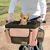 Snoozer Buddy Bike Basket in Pink & Black