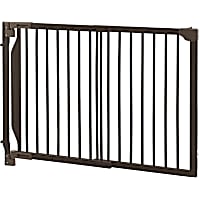 Richell Expandable Walk-Thru Pet Gate in Coffee Bean