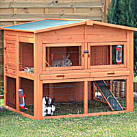 TRIXIE Natura XL Two Story Rabbit Hutch with Outdoor Run