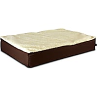 Snoozer Super Waterproof Orthopedic Lounger in Brown & Cream