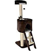 TRIXIE Rolanda Cat Tree in Chocolate Brown & White