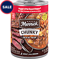Merrick Grain Free Chunky Pappy's Pot Roast Dinner Canned Dog Food