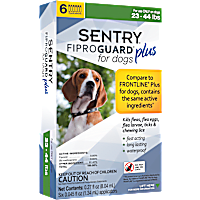 Sentry FIPROGUARD PLUS for Dogs & Puppies 23-44 lbs. Topical Flea & Tick Treatment
