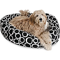 Majestic Pet Fusion Black Sherpa Bagel Dog Bed