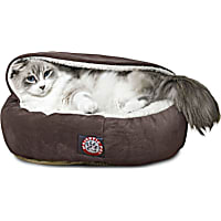 Majestic Pet Chocolate Suede Canopy Bed