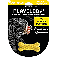 Playology Dual Layer Bone Dog Toy Chicken Scent