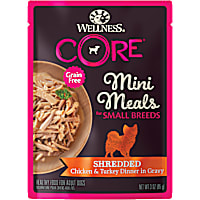 Wellness CORE Natural Grain Free Small Breed Mini Meals Shredded Chicken & Turkey Dinner Wet Dog Food