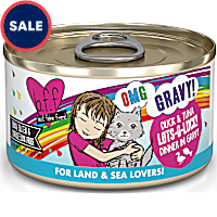B.F.F. OMG Lots-O-Luck! Duck & Tuna Dinner in Gravy Wet Cat Food