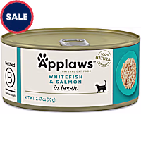 Applaws Natural Whitefish with Salmon in Broth Wet Cat Food
