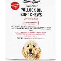 Well & Good Pollock Oil Adult Dog Soft Chews with 600 Mg of Pollock Oil