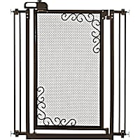 Richell Tall One-Touch Metal Mesh Antique Bronze Pet Gate