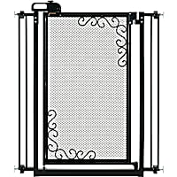 Richell Tall One-Touch Metal Mesh Black Pet Gate