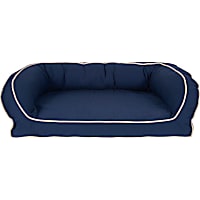 Carolina Pet Company Orthopedic Classic Canvas Bolster Dog Bed in Blue