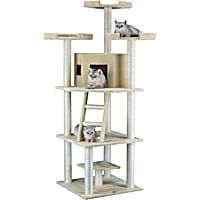 Go Pet Club Classic Beige Cat Tree House with Sisal Scratching Post F2029