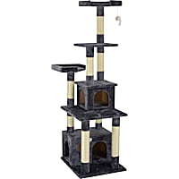 Go Pet Club Classic Gray Cat Tree Condo Furniture with Sisal Scratching Posts