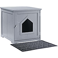 UniPaws Gray Indoor Cat House with Mat