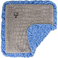 Bessie and Barnie Blue Sky/ Serenity Grey Ultra Plush Faux Fur Super Soft Reversible Pet Blanket