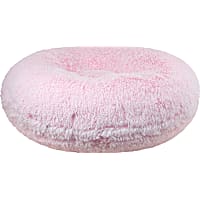 Bessie and Barnie Signature Bubble Gum Luxury Extra Plush Faux Fur Bagel Dog Bed