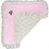Bessie and Barnie Bubble Gum/ Ice Cream Ultra Plush Faux Fur Super Soft Reversible Pet Blanket