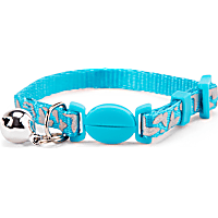YOULY The Happy-Go-Lucky Blue Reflective Butterfly-Print Breakaway Kitten Collar