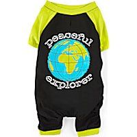 YOULY Happy-Go-Lucky Black & Yellow Peaceful Explorer Dog Pajamas