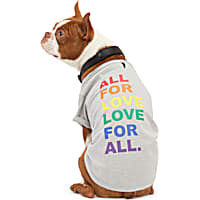 YOULY The Proudest Rainbow All For Love Love For All Dog Graphic T-Shirt