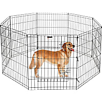 Pet Adobe Metal 8 Panel Folding Metal Pet Playpen