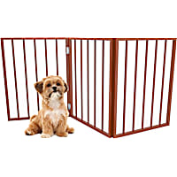 Pet Adobe Mahogany Freestanding Folding Pet Gate