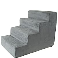 Pet Adobe Gray High Density Foam 4 Step Pet Stairs