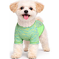 Pet Life Green Active 'Warf Speed' Heathered Ultra-Stretch Sporty Performance Dog T-Shirt