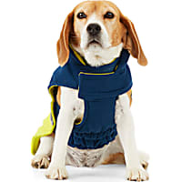 YOULY The Explorer Yellow & Navy Flannel Dog Coat