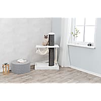TRIXIE Cream/Gray Bellaire Designer Scratching Post Cat Tower